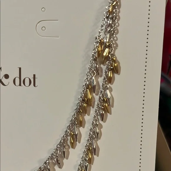 Stella & Dot Gold and Silver Vintage-Inspired Necklace - Picture 3 of 11